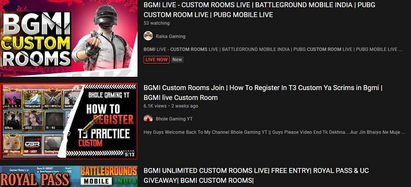Custom rooms in BGMI for free UC