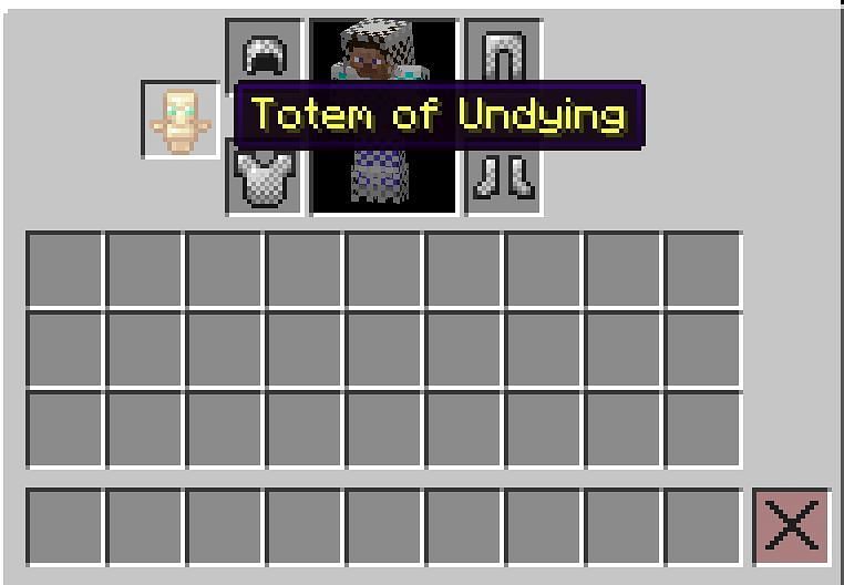 The effects of the Totem of Undying wear off once the player&#039;s life is saved (Image via Minecraft)