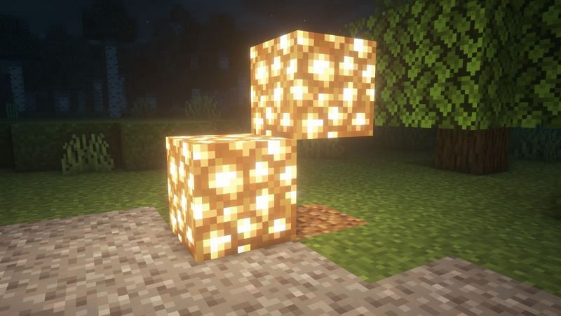 Glowstones are very bright (Image via Minecraft)