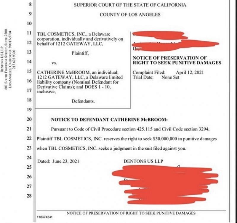 ACE Family reportedly sued for $30 million and denied a &quot;mechanic lien&quot; from the court 1/3 (Image via Twitter)