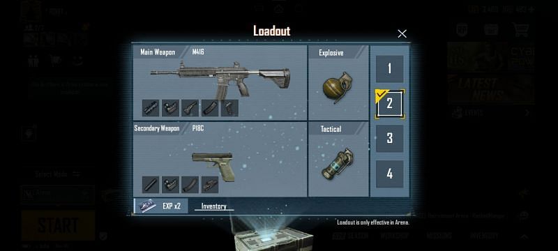 M416 in TDM loadout of Battlegrounds Mobile India