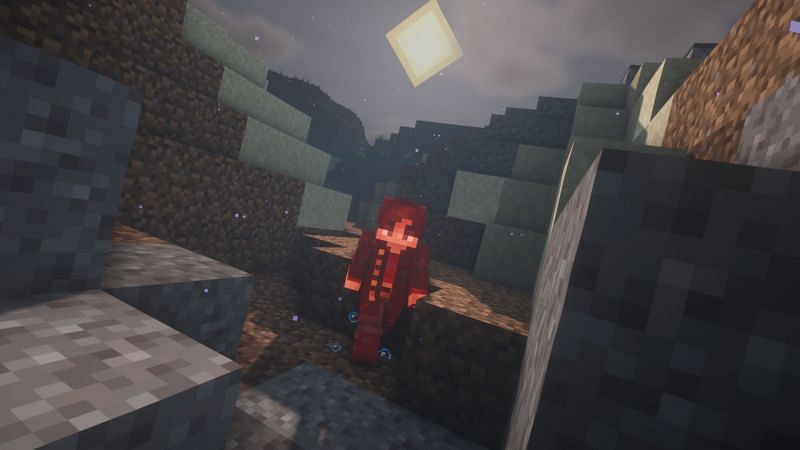 Dying in a river (Image via Minecraft)
