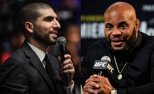 Ariel Helwani (left); Daniel Cormier (right)