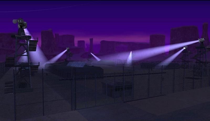 Bone County is instantly recognizable for its purple night skies (Image via GTA Wiki)