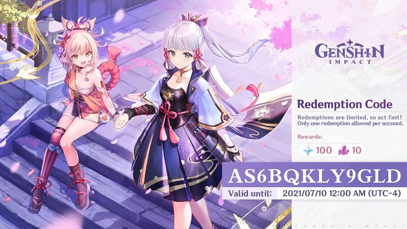 1st Redeem Code by miHoYo