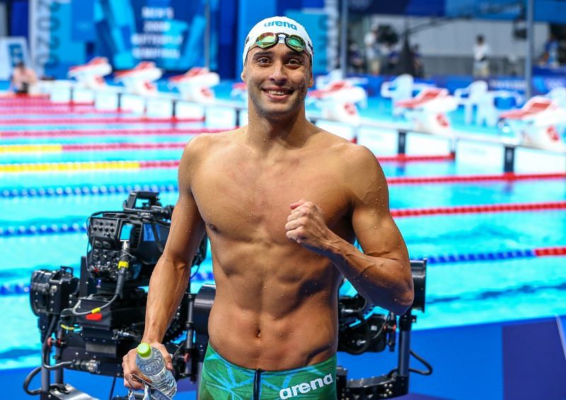 Chad Le Clos of Team South Africa after the semi final of the mens 200m butterfly during the Swimming event on Day 4 of the Tokyo 2020 Olympic Games