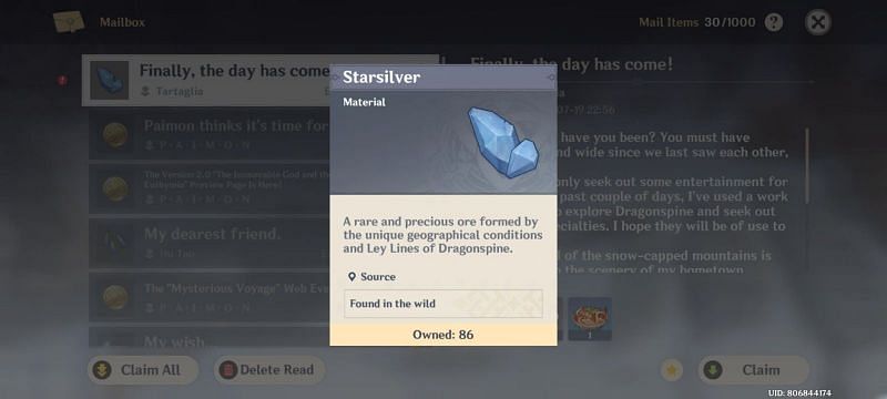 Starsilver description