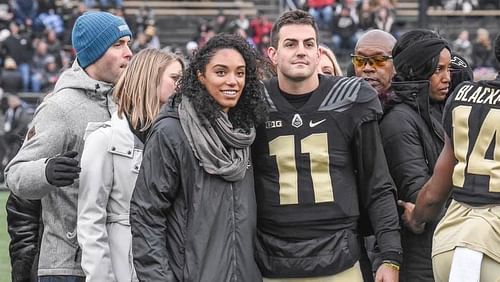 Detroit Lions quarterback David Blough and wife, Olympian, Melissa Gonzalez