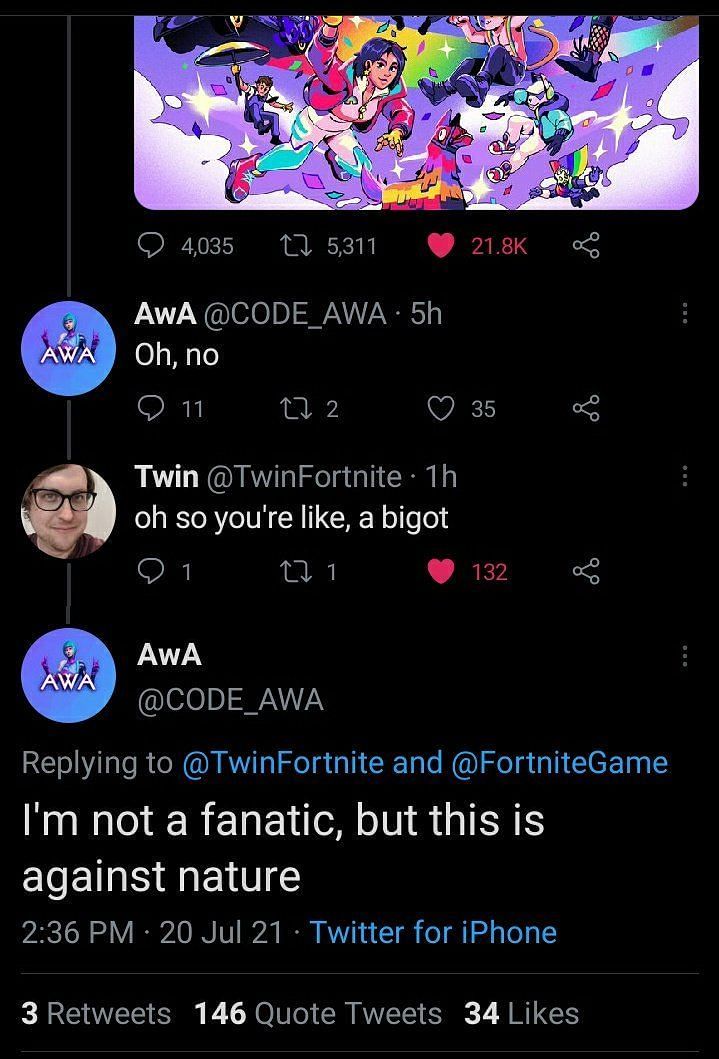 AWA&#039;s reply to the Epic Games thread (Image via Twitter)