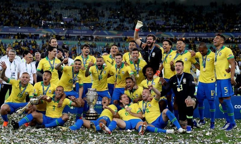 Brazil celebrate their 2019 Copa America title