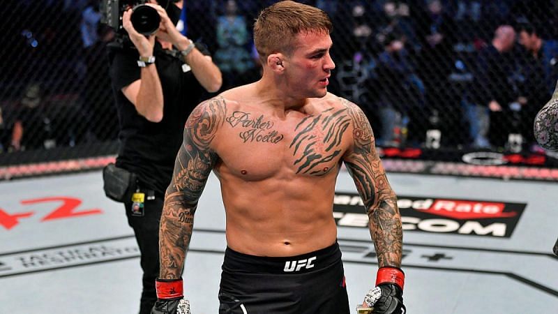 Dustin Poirier after his win at UFC 257.