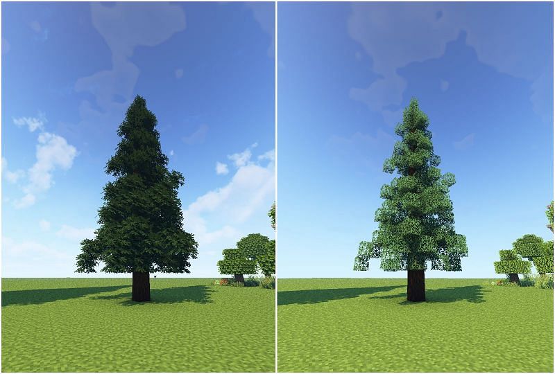 When combined with shaders, leaves look absolutely stunning (Image via u/Trrig on Reddit)