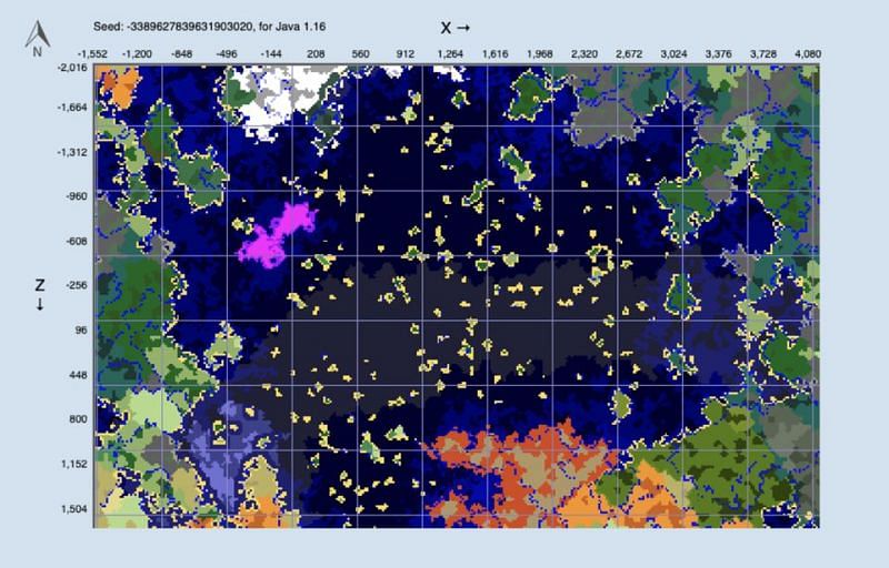 minecraft seed map