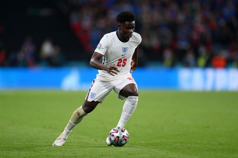 Bukayo Saka representing England - UEFA Euro 2020: Final