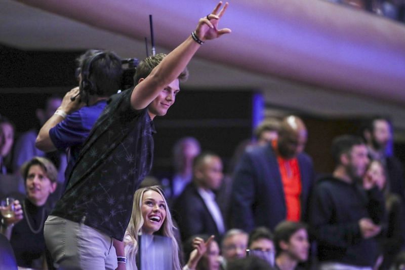 Zach Wilson enjoys the Atlanta Hawks v New York Knicks - Game Five.