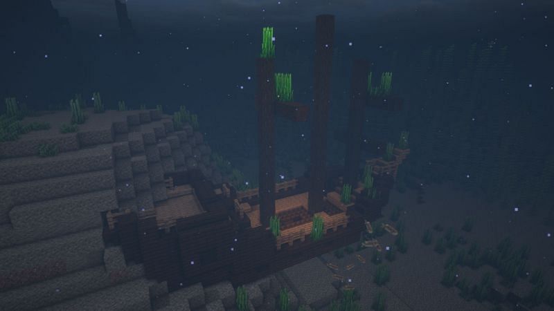 Shipwrecks can have up to 5 gold ingots (Image via Minecraft)