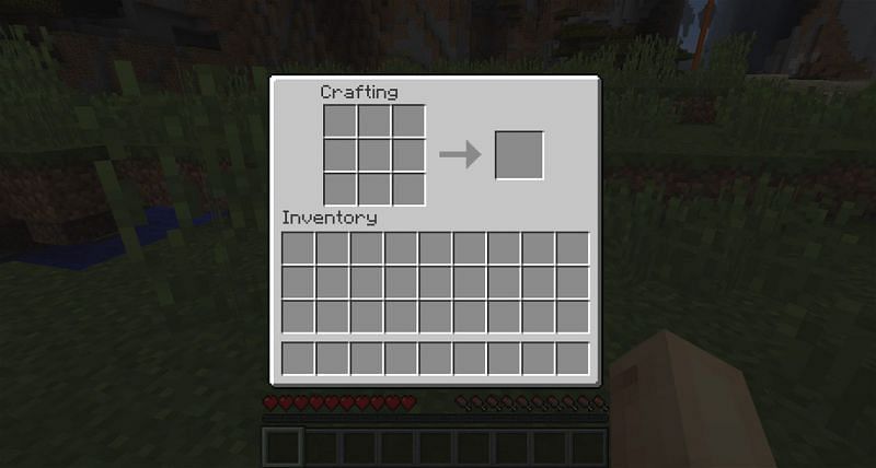 Crafting table menu (Image via Minecraft)
