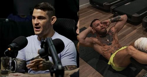 Dustin Poirier (left), Conor McGregor (right) [Images Courtesy: Punchin' In on YouTube and @thenotoriousmma on Instagram]