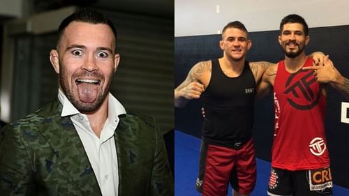 Colby Covington (left), Dustin Poirier and Felipe Douglas (right) [Photo credit: @colbycovington and @felipebuakaw on Instagram]