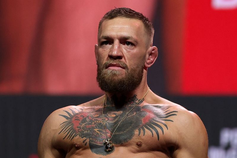 Conor McGregor at the UFC 264 ceremonial weigh-ins