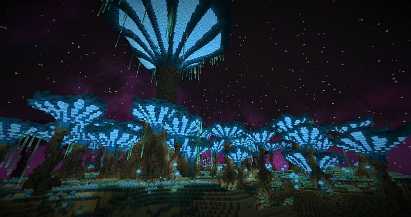 Beautiful end biomes in the Better Minecraft (Image via Mojang Studios || CurseForge)