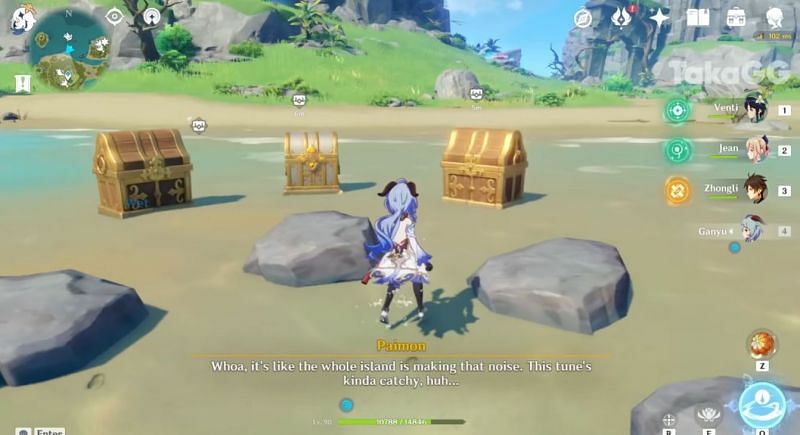 Broken Isle Puzzle Rewards in Genshin Impact (Image via TakaGG, Youtube)