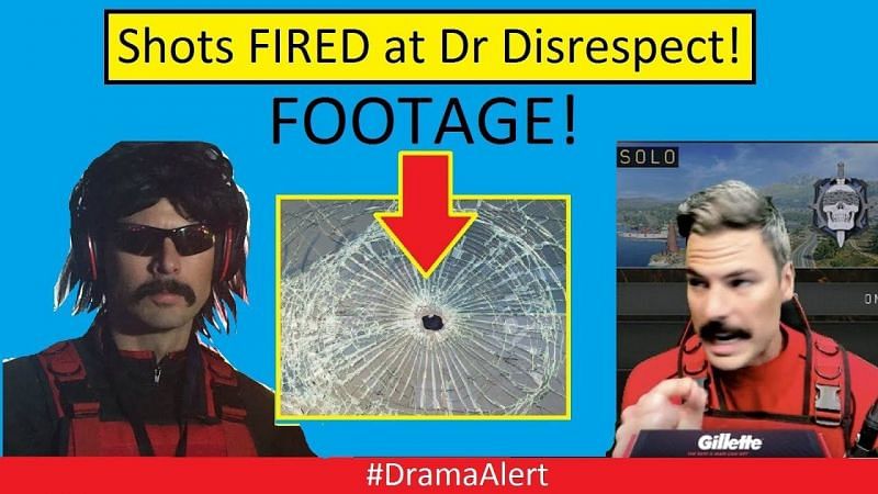 Dr Disrespect becomes a victim of a drive-by shooting while streaming on Twitch (Image via DramaAlert)