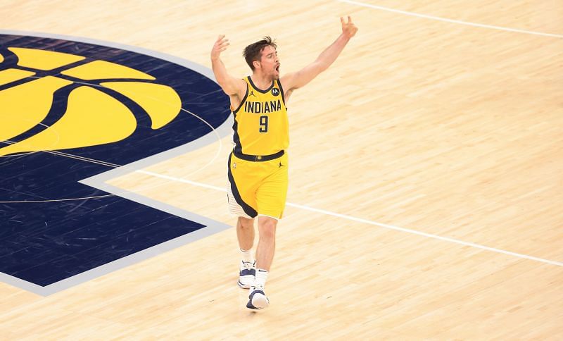 T.J. McConnell #8 of the Indiana Pacers.