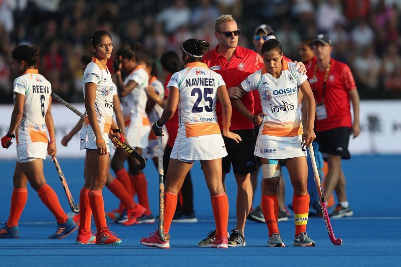 India after losing to Ireland in the FIH Womens Hockey World Cup Quarter Final