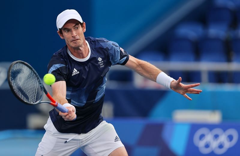 Andy Murray at the Ariake Tennis Park in Tokyo, Japan