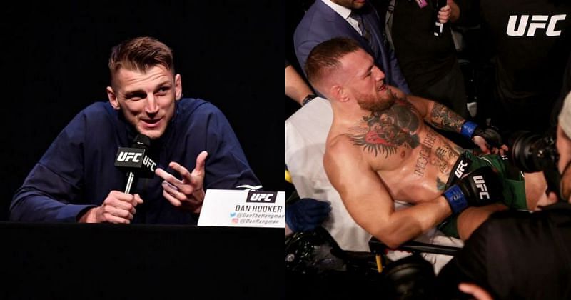 Dan Hooker (left) &amp; Conor McGregor (right)