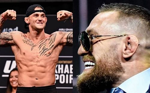 Dustin Poirier (left) and Conor McGregor (right)