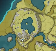 White Iron Chunks at Mt. Aocang (image via Genshin Inmpact Interactive World Map)