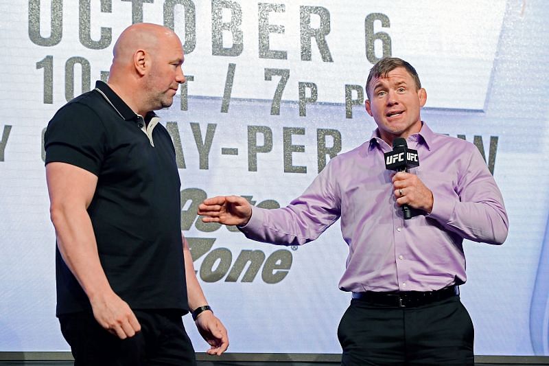UFC president Dana White with former welterweight champion Matt Hughes