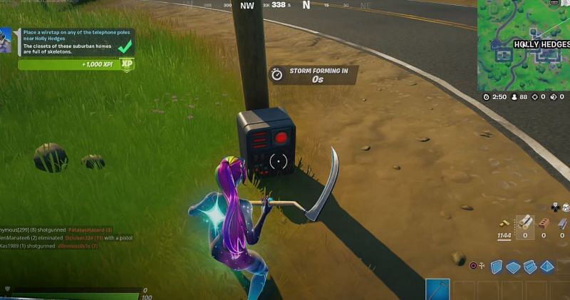 Place wiretaps Fortnite. Image via Fortnite INTEL