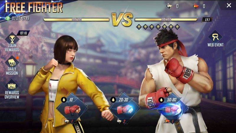 Free Fighter event in the game