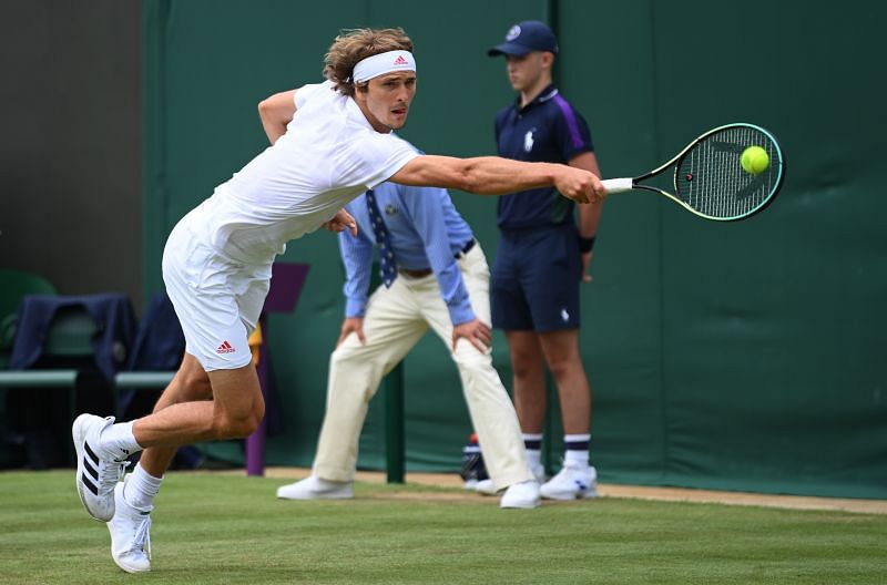 Alexander Zverev during his second-round match against Tennys Sandgren