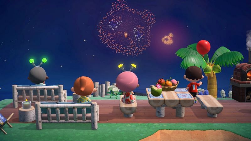 Fireworks event was the most popular event last year (Image via Animal Crossing world)