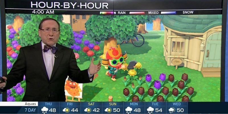 Animal Crossing meteorology. Image via Destructoid