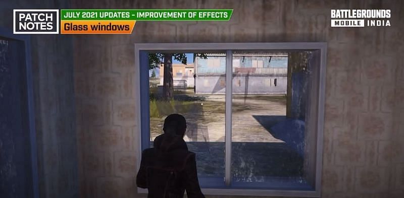 Glass windows in the BGMI 1.5 update