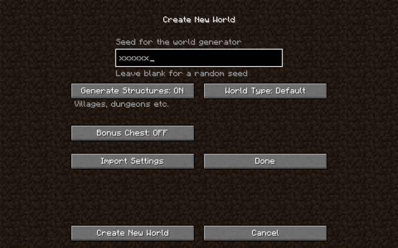 How to create a Minecraft world easily
