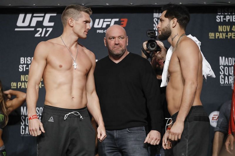 Stephen Thompson (left) has already faced and beaten Jorge Masvidal in the past