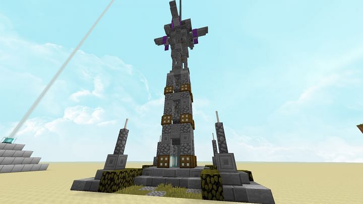 A cool looking elytra flying tower (Image via Reddit)