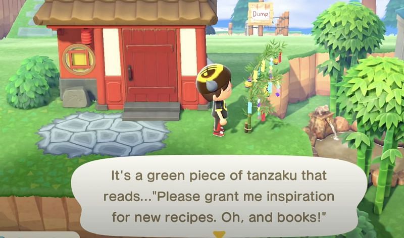 Tanabata Bamboo Grass dialogue in Animal Crossing: New Horizons (Image via Mayor Mori)