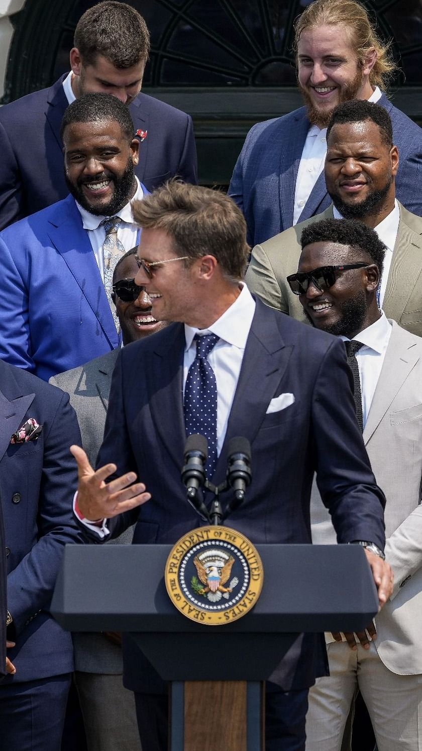 Biden hosts Tom Brady, NFL champion Buccaneers at White House