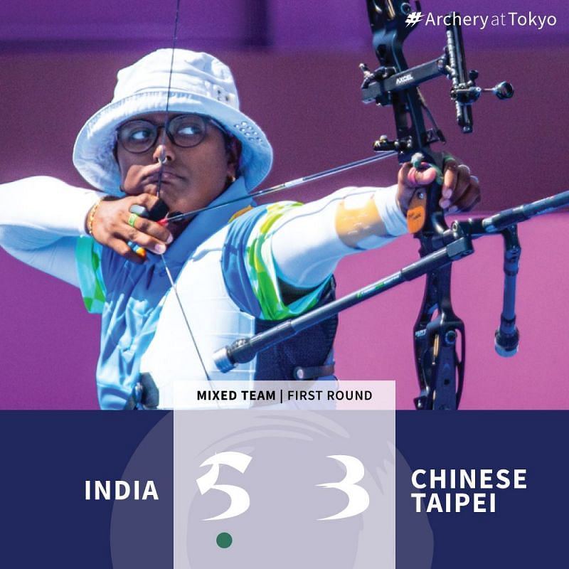 Indian archers beat Chinese Taipei 5-3 in the pre- quarterfinals