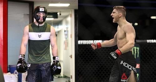 Islam Makhachev (L) and Dan Hooker (R) via respective Instagram accounts