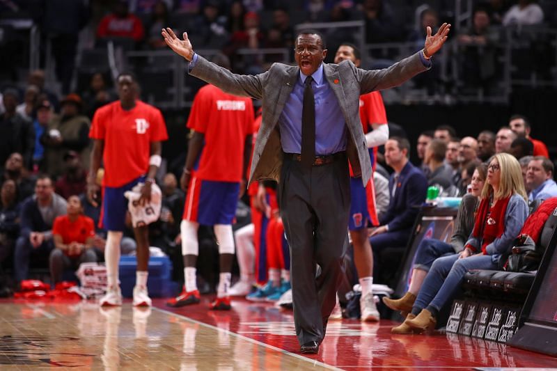 Head coach Dwane Casey of the Detroit Pistons