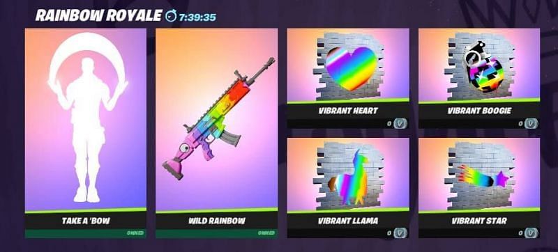 Free Rainbow Royale rewards in Fortnite (Image via Fortnite Insider)