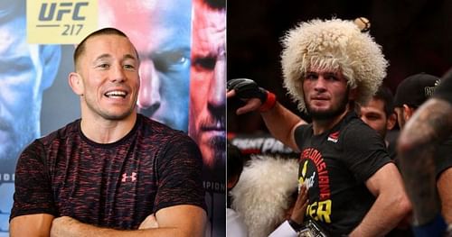 Georges St-Pierre (left) and Khabib Nurmagomedov (right)